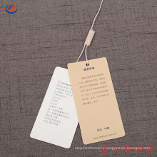 2018 High Quality Cardboard Hang Tag For Business Suit With String